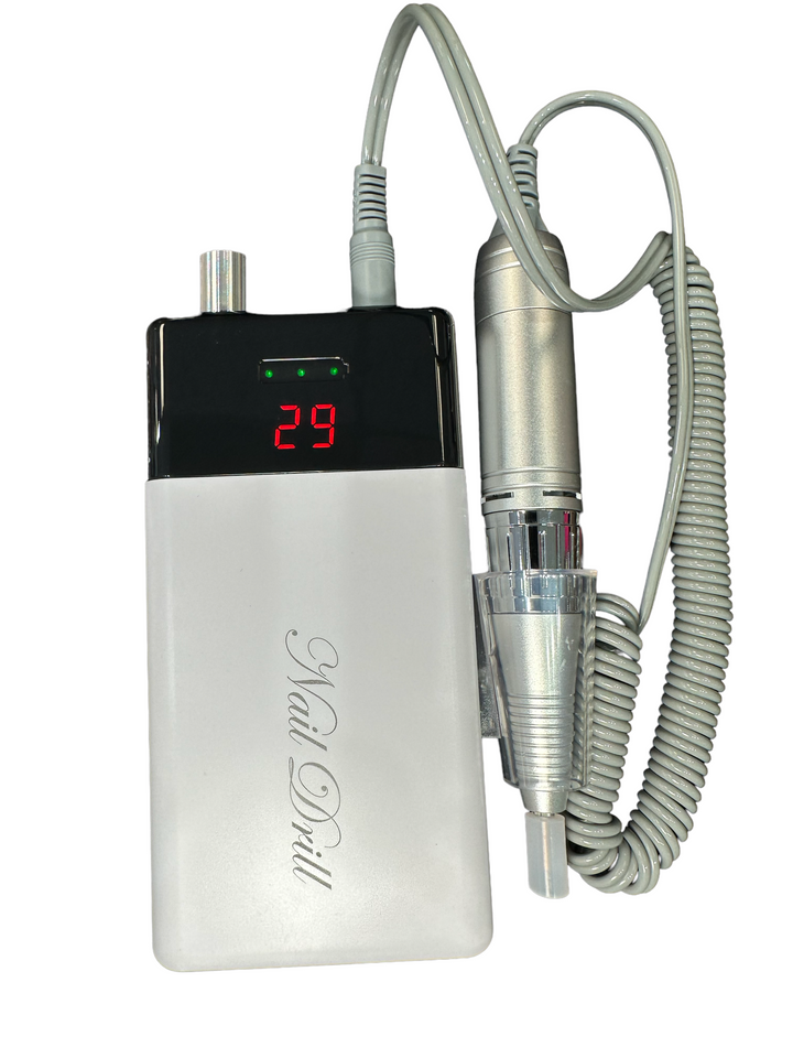 Wireless Rechargeable Portable Nail Polish Machine With 30000 Rpm Electric Nail Drill And File with Digital Speed and Battery