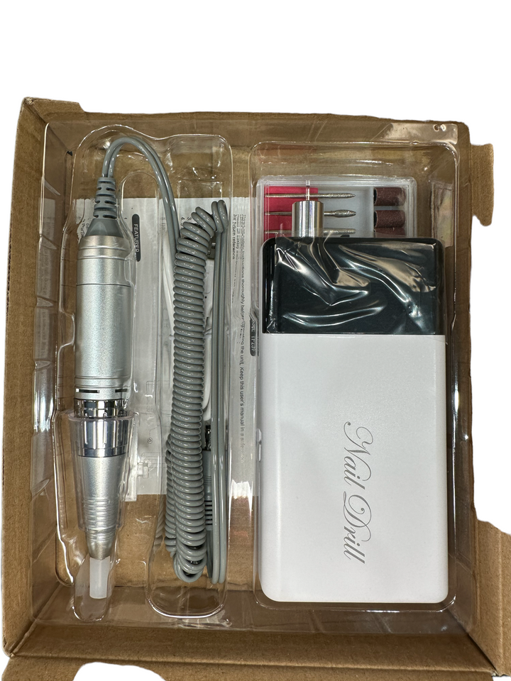 Wireless Rechargeable Portable Nail Polish Machine With 30000 Rpm Electric Nail Drill And File with Digital Speed and Battery