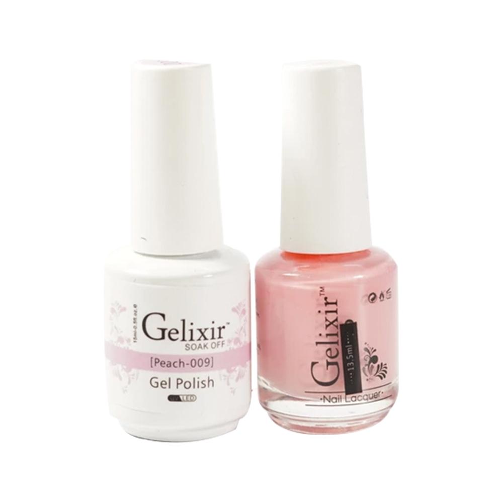 Gelixir 009 Peach - Gelixir Gel Polish & Matching Nail Lacquer Duo Set - 0.5oz