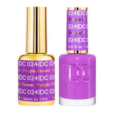 DC Purple Flower Gel Polish & Lacquer Duos #024