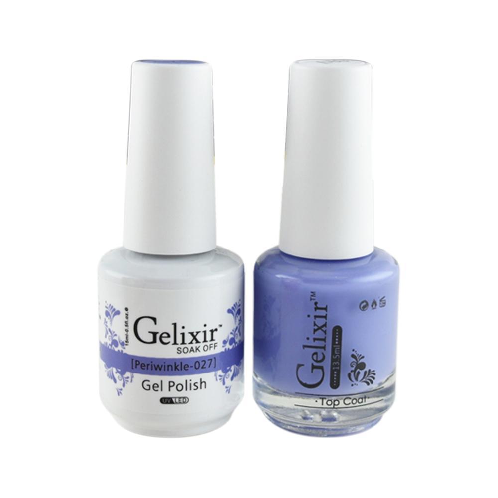 Gelixir 027 Periwinkle - Gelixir Gel Polish & Matching Nail Lacquer Duo Set - 0.5oz