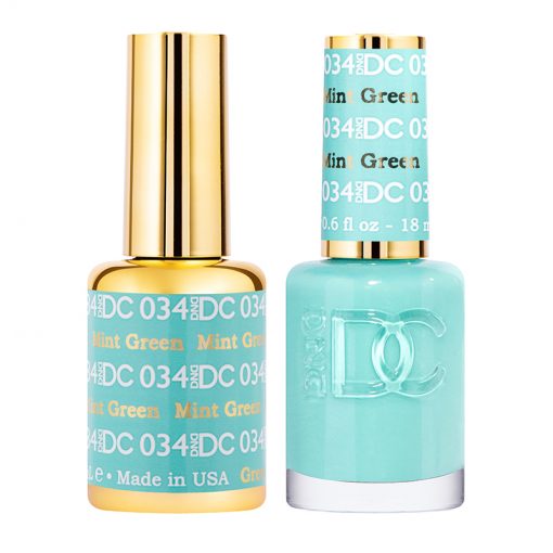 DC Mint Green Gel Polish & Lacquer Duos #034