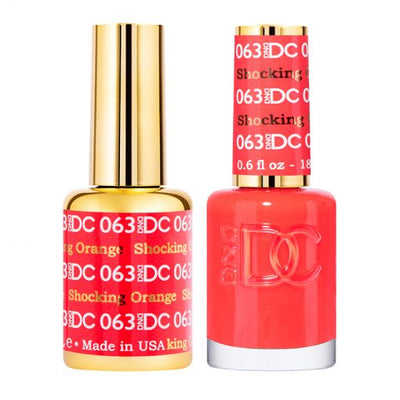 DC Shocking Orange Gel Polish & Lacquer Duos #063