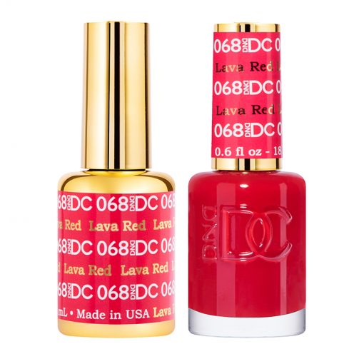 DC Lava Red Gel Polish & Lacquer Duos #068
