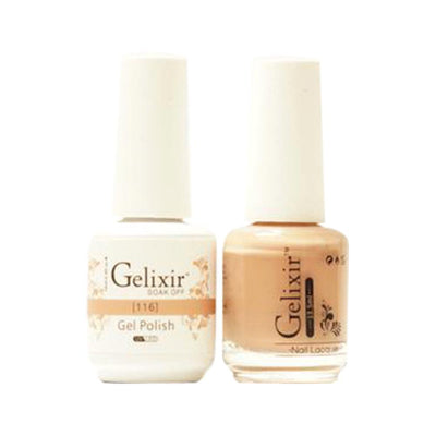 Gelixir 116 - Gelixir Gel Polish & Matching Nail Lacquer Duo Set - 0.5oz