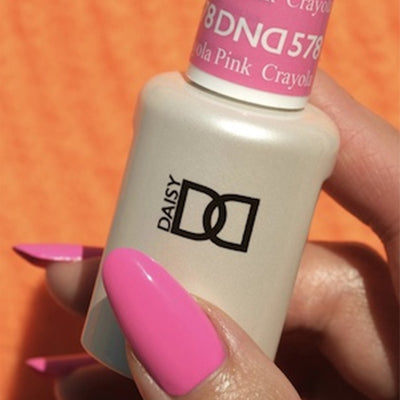 DND Crayola Pink gel polish & Lacquer Duos #578