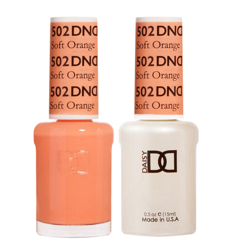 DND Soft Orange Gel polish & Lacquer Duos #502