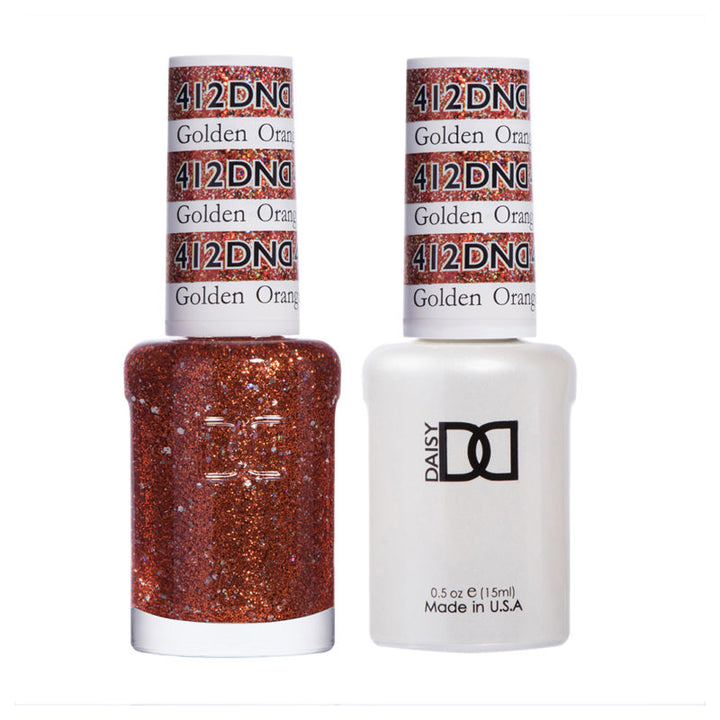 DND Golden Orange Star Gel polish & Lacquer Duos #412