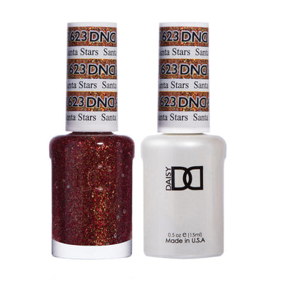 DND Santa Stars gel polish & Lacquer Duos #623