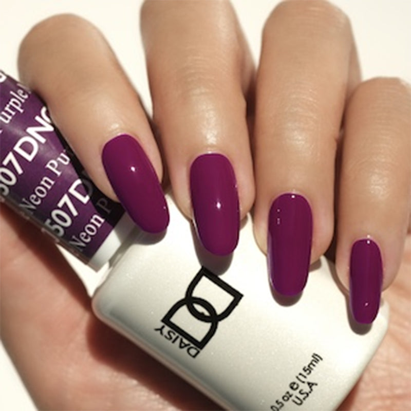 DND Neon Purple Gel polish & Lacquer Duos #507