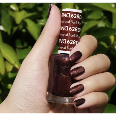 DND Dark Rosewood gel polish & Lacquer Duos #628