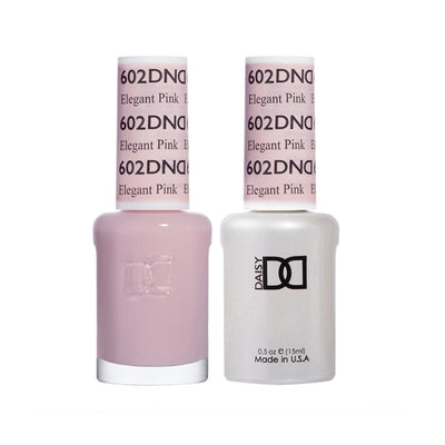 DND Elegant Pink gel polish & Lacquer Duos #602