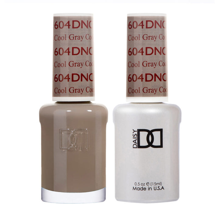 DND Cool Gray gel polish & Lacquer Duos #604