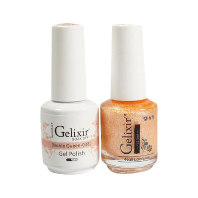 Gelixir 038 Noble Queen - Gelixir Gel Polish & Matching Nail Lacquer Duo Set - 0.5oz