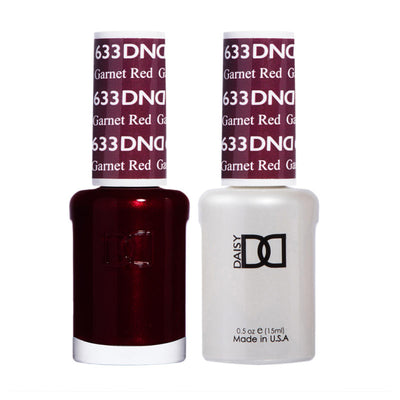 DND Garnet Red gel polish & Lacquer Duos #633