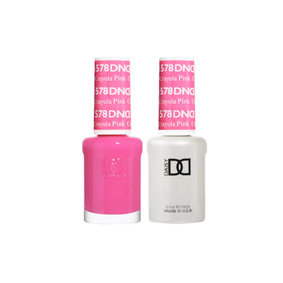 DND Crayola Pink gel polish & Lacquer Duos #578