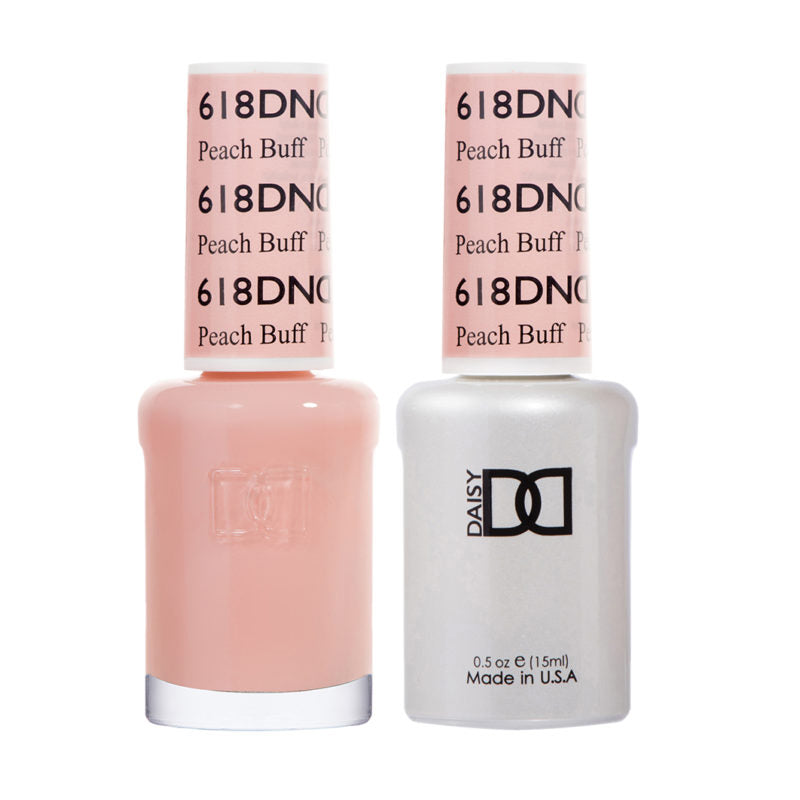 DND Peach Buff gel polish & Lacquer Duos #618