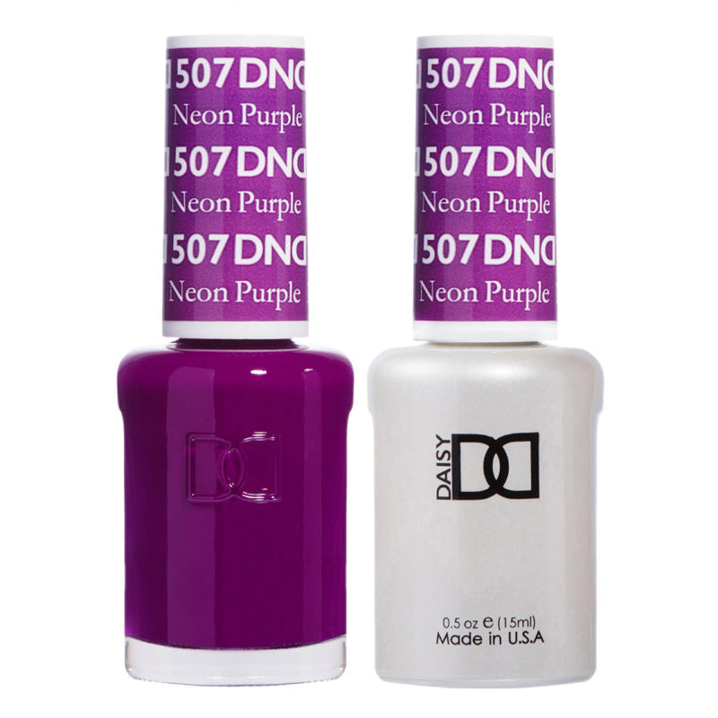 DND Neon Purple Gel polish & Lacquer Duos #507
