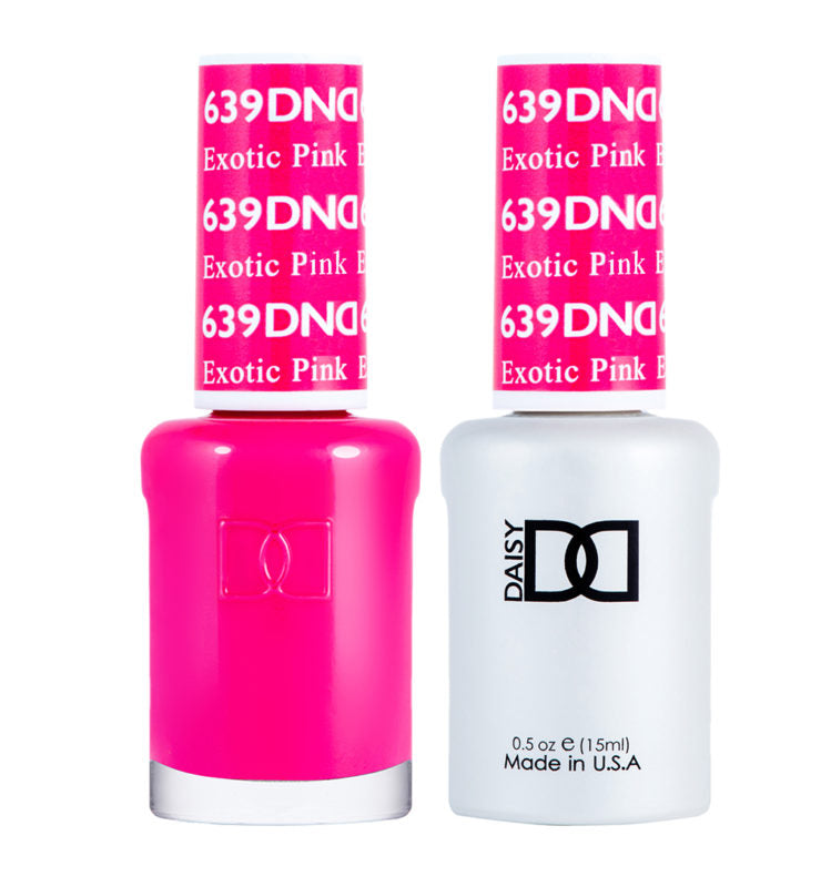 DND Exotic Pink gel polish & Lacquer Duos #639