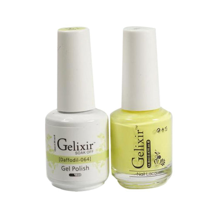 Gelixir 064 Daffodil - Gelixir Gel Polish & Matching Nail Lacquer Duo Set - 0.5oz