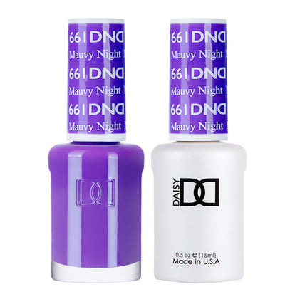 DND Mauvy Night gel polish & Lacquer Duos #661