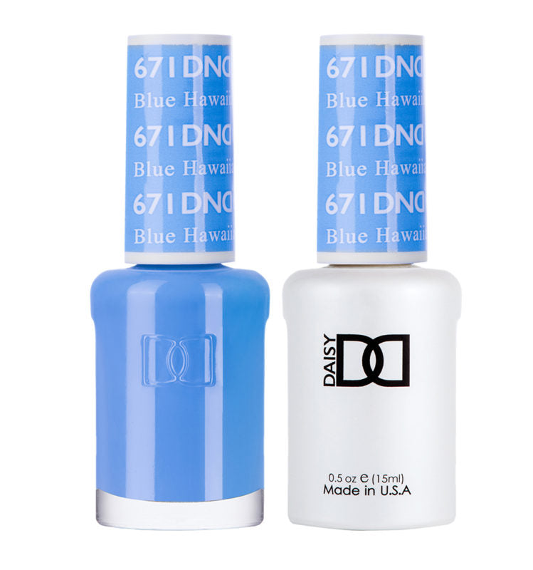 DND Blue Hawaiian gel polish & Lacquer Duos #671