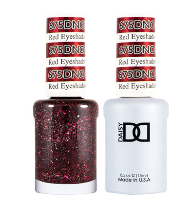 DND Red Eyeshadow gel polish & Lacquer Duos #675