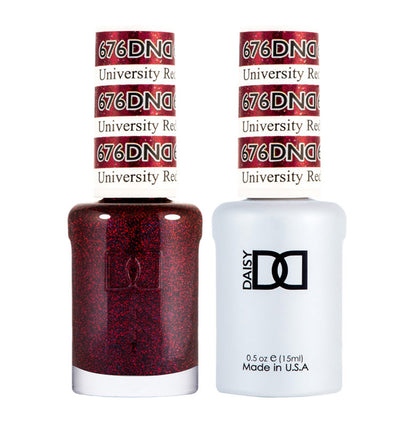 DND Universal Red gel polish & Lacquer Duos #676