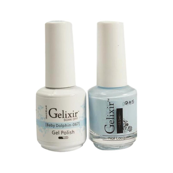 Gelixir 067 Baby Dolphin - Gelixir Gel Polish & Matching Nail Lacquer Duo Set - 0.5oz