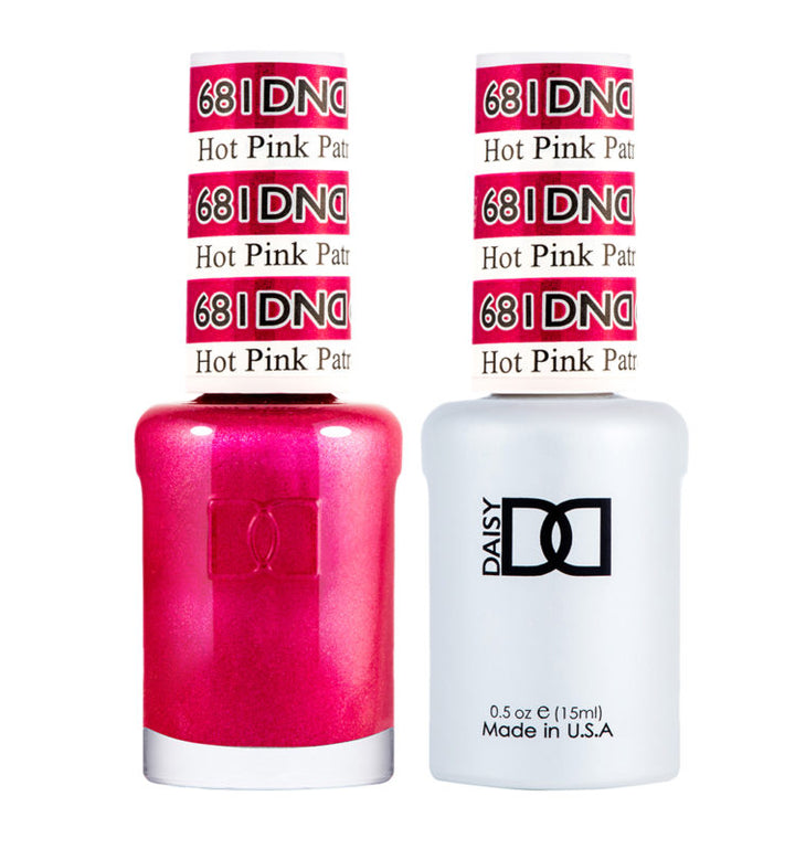 DND Hot Pink Patrol gel polish & Lacquer Duos #681