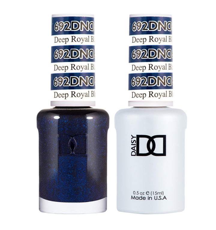 DND Deep Royal Blue gel polish & Lacquer Duos #692
