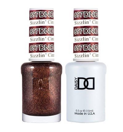 DND Sizzlin Cinnamon gel polish & Lacquer Duos #697