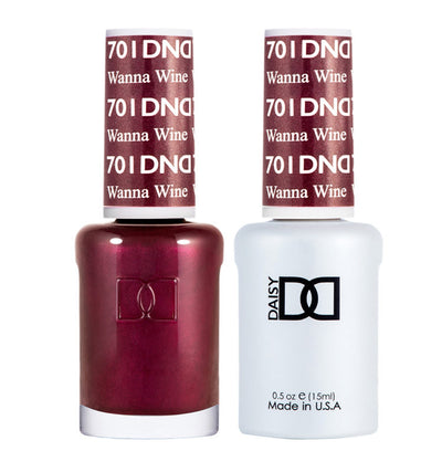 DND Wanna Wine gel polish & Lacquer Duos #701