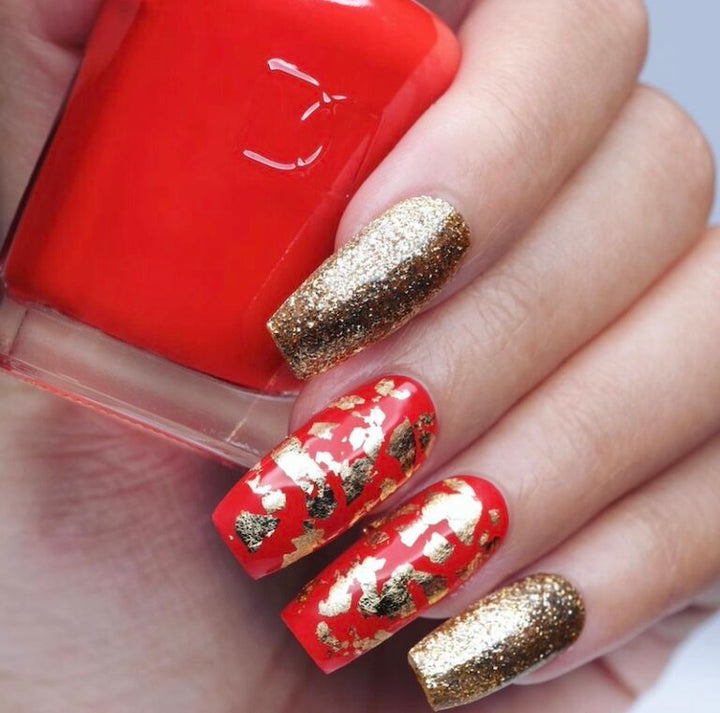 DND Lucky Red gel polish & Lacquer Duos #637