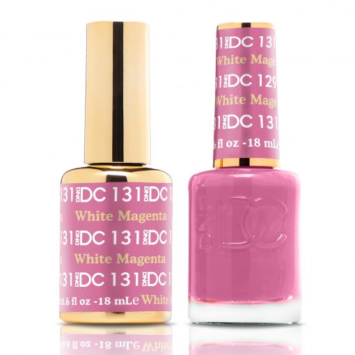 DC White Magenta Gel Polish & Lacquer Duos #131
