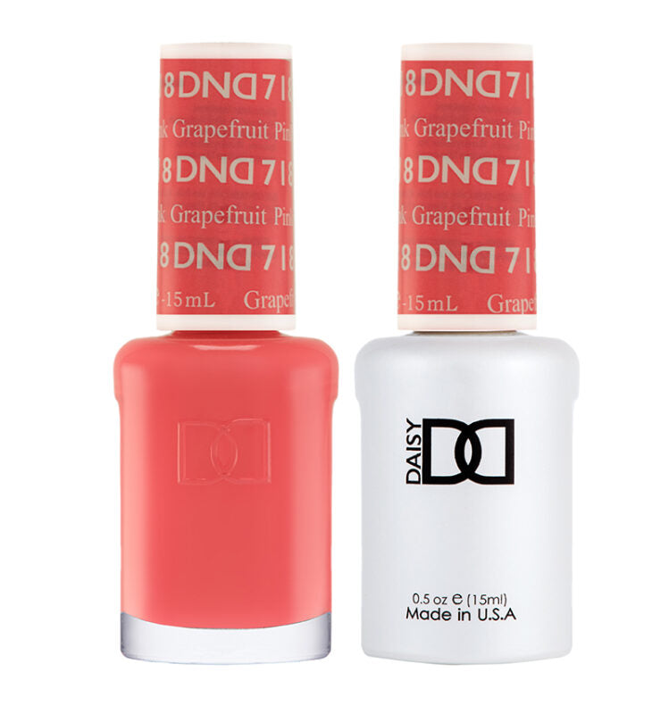 DND Pink Grapefruit gel polish & Lacquer Duos #718