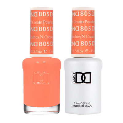 DND Peaches n Cream gel polish & Lacquer Duos #805