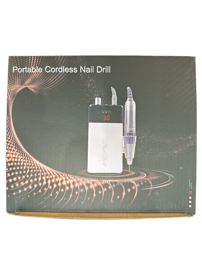 Wireless Rechargeable Portable Nail Polish Machine With 30000 Rpm Electric Nail Drill And File with Digital Speed and Battery