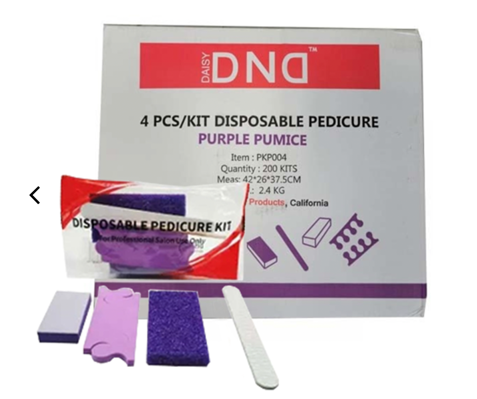 200 Purple Disposable Pedicure selling Kits (Pumice-Buffer-File-Pusher)