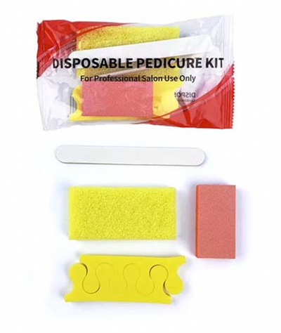 DND Disposable Pedicure Kit 4 (Yellow Pumice/Toe Sep) 200/Box