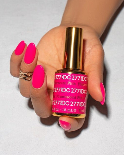 DC Fluorescent Pink Gel Polish & Lacquer Duos #277